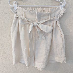 A New Day Paper bag Belted Lightweight Shorts Size L